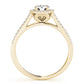 Split Shank Round Halo Engagement Ring