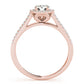 Split Shank Round Halo Engagement Ring