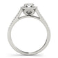 Split Shank Round Halo Engagement Ring