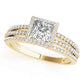Vintage Multirow Halo Engagement Ring