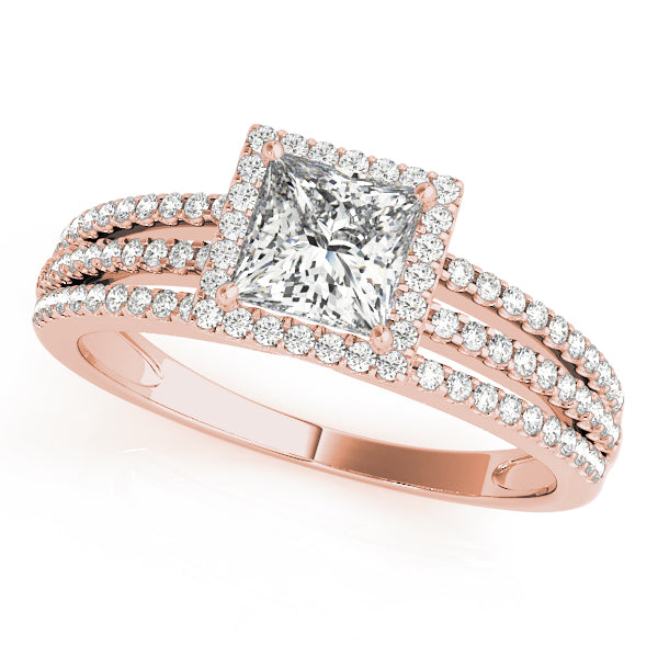 Vintage Multirow Halo Engagement Ring