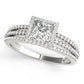 Vintage Multirow Halo Engagement Ring