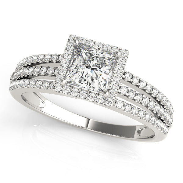 Vintage Multirow Halo Engagement Ring