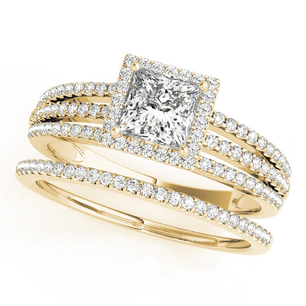 Vintage Multirow Halo Engagement Ring