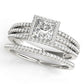 Vintage Multirow Halo Engagement Ring