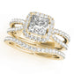 Split Shank Princess Cut Halo Engagement Ring