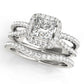 Split Shank Princess Cut Halo Engagement Ring