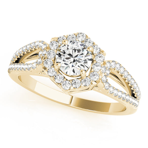 Split Shank Halo Engagement Rings