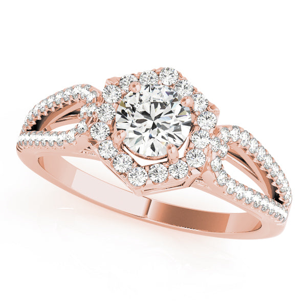 Split Shank Halo Engagement Rings