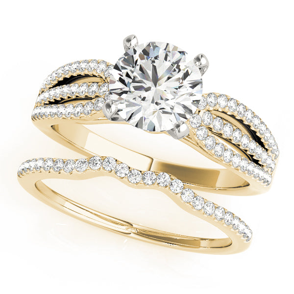 Multirow Split Shank Engagement Rings