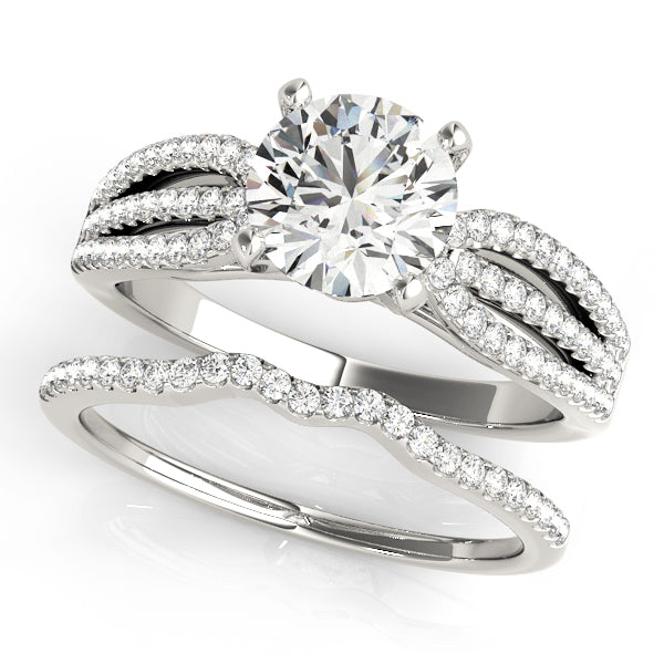Multirow Split Shank Engagement Rings