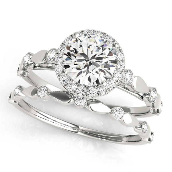ENGAGEMENT RINS HALO ROUND