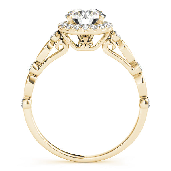 ENGAGEMENT RINS HALO ROUND