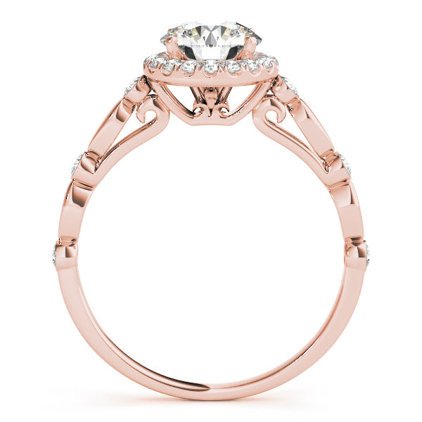 ENGAGEMENT RINS HALO ROUND