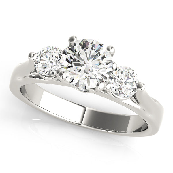 3-Stone Round Engagement Ring