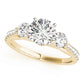 3-Stone Single Row Engagement Ring