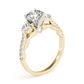 3-Stone Single Row Engagement Ring