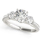 3-Stone Single Row Engagement Ring