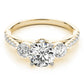 3-Stone Single Row Engagement Ring