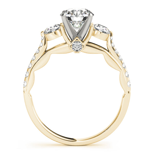 3-Stone Single Row Engagement Ring