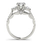 3-Stone Single Row Engagement Ring