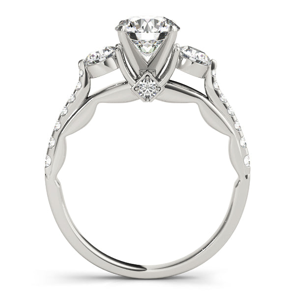 3-Stone Single Row Engagement Ring