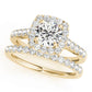 Round Diamond Engagement Ring, Cushion Halo