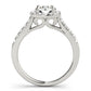 Round Diamond Engagement Ring, Cushion Halo
