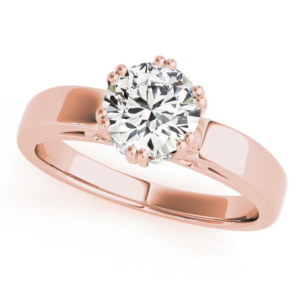 Solitaire Double Prong Engagement Ring