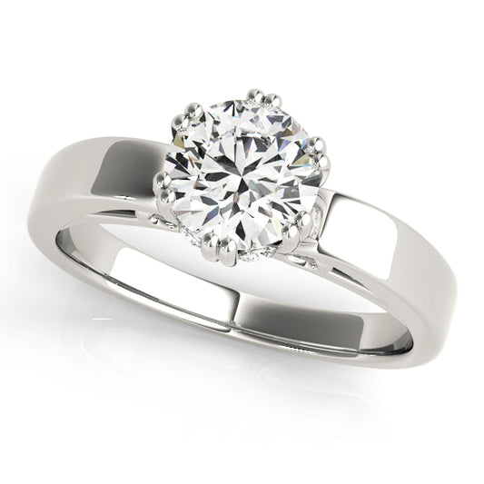 Solitaire Double Prong Engagement Ring