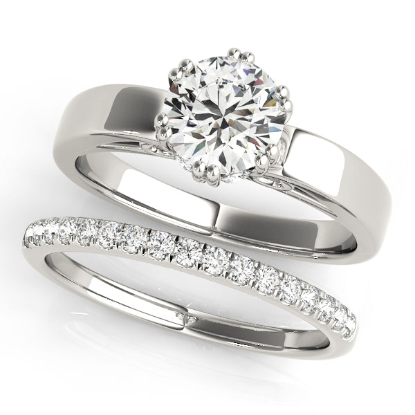 Solitaire Double Prong Engagement Ring