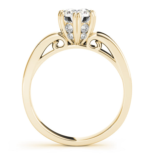 Solitaire Double Prong Engagement Ring