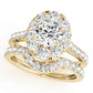 Single Row Halo Engagement Rings