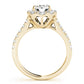 Single Row Halo Engagement Rings