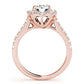 Single Row Halo Engagement Rings