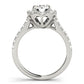Single Row Halo Engagement Rings
