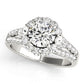 Split Shank Halo Engagement Ring