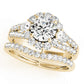 Split Shank Halo Engagement Ring