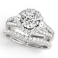 Split Shank Halo Engagement Ring