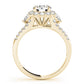 Split Shank Halo Engagement Ring