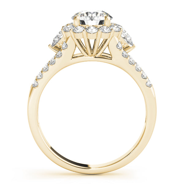 Split Shank Halo Engagement Ring