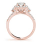 Split Shank Halo Engagement Ring