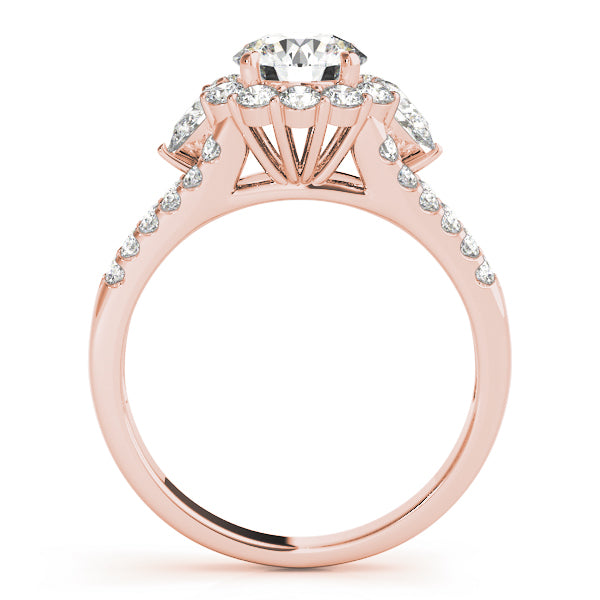 Split Shank Halo Engagement Ring