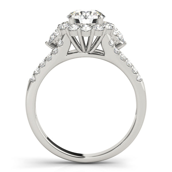 Split Shank Halo Engagement Ring