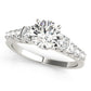 Single Row Prong Engagement Ring
