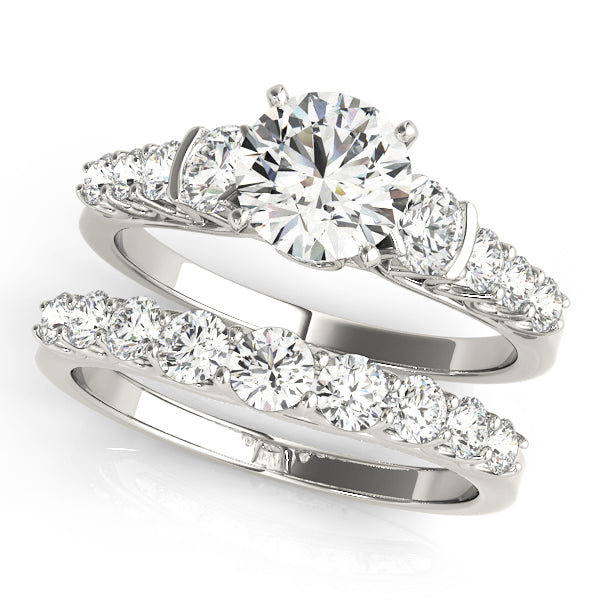 Single Row Prong Engagement Ring