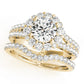 Split Shank Halo Round Engagement Ring