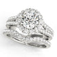 Split Shank Halo Round Engagement Ring
