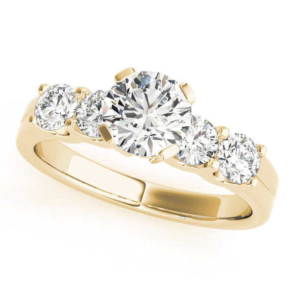 Single Row U-Prong Engagement Ring