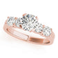 Single Row U-Prong Engagement Ring